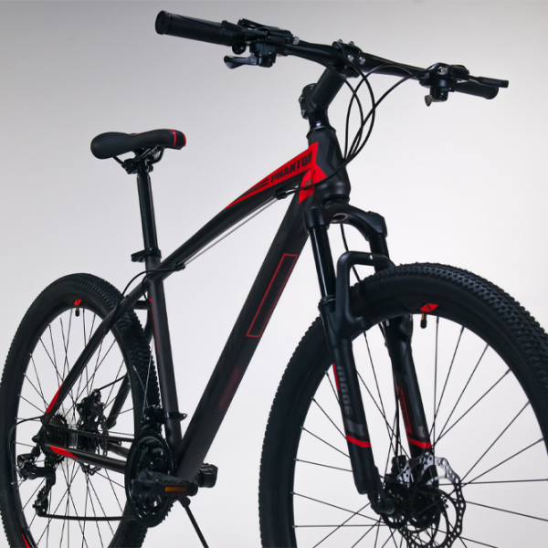 Bicicletă Fulger Phantom 29 29" Black Red Oțel /  photo 7