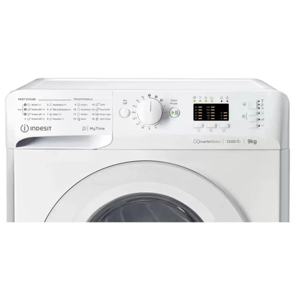 Mașină de spălat Indesit MTWA 91284 W EE White 9 kg, 1200 rpm, C photo 8