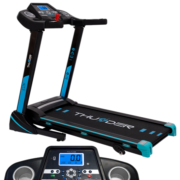 Bandă de alergat Thunder ICON-BLACK Black 140 kg, 17 km/h photo 2