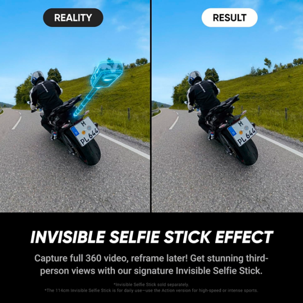 Cameră action Insta360 CINSAAHA Black 72 MP / 2400 mAh / IP68 photo 14