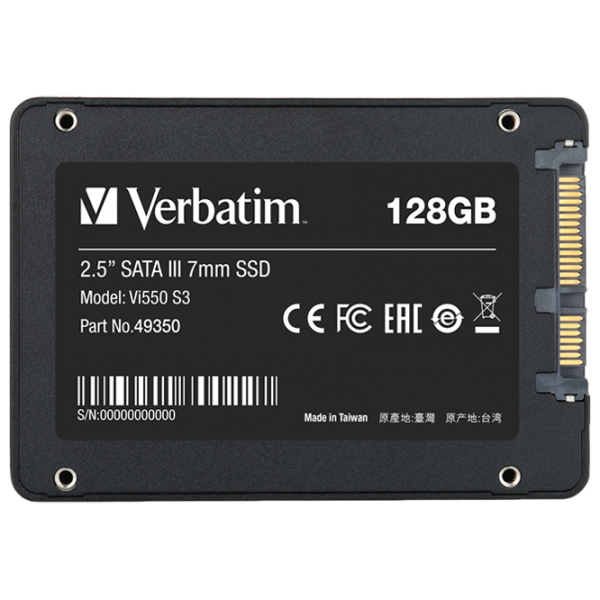 SSD Verbatim Vi550 S3 2.5'' 128 GB Viteza de citire: 550 MB/s,
Viteza de inscriere: 460 MB/s photo 2