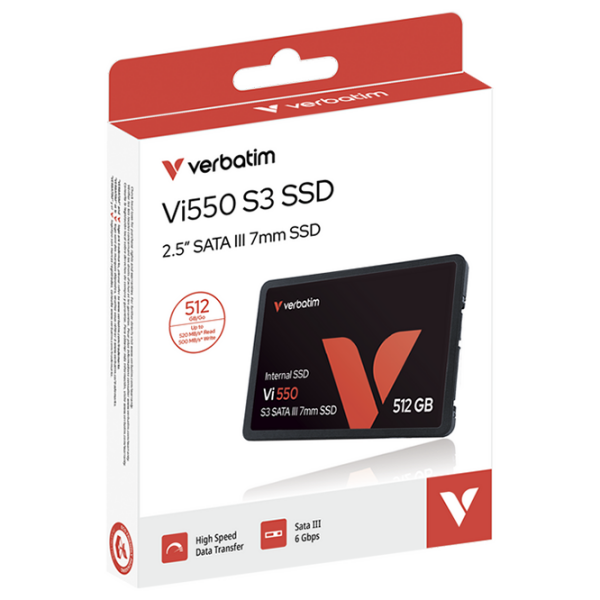 SSD Verbatim Vi550 S3 2.5'' 512 GB Viteza de citire: 550 MB/s,
Viteza de inscriere: 460 MB/s photo 4