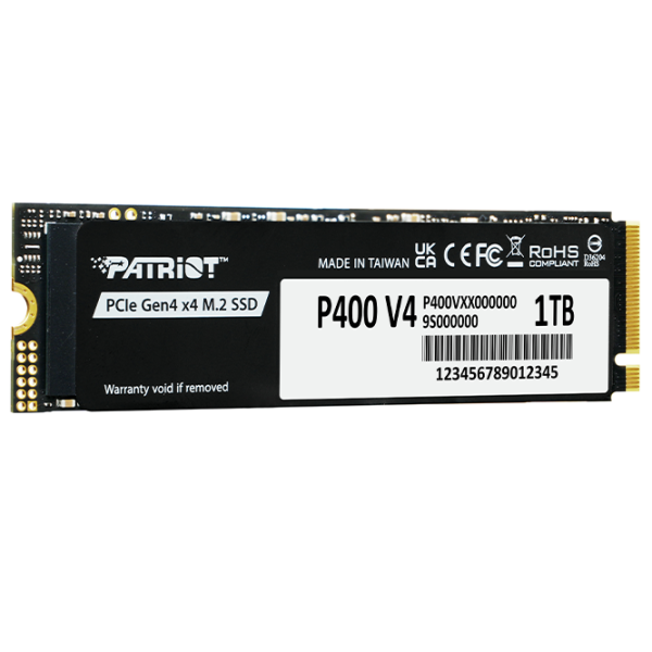 SSD Patriot P400 V4 M.2 NVMe 1 ТБ Скорость чтения: 6200 МБ/с,
Скорость записи: 5200 МБ/c photo 2
