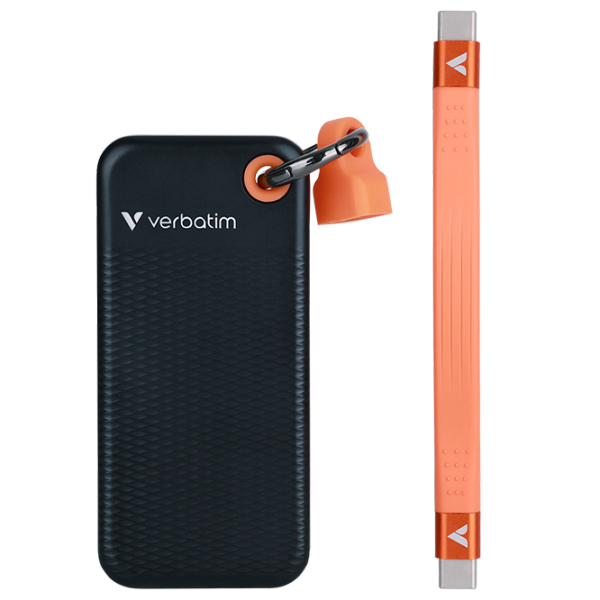 Unități de stocare externe SSD Verbatim Pocket 1 TB Black-Orange  photo 1