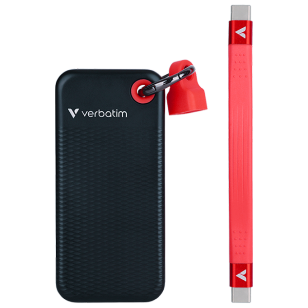 Unități de stocare externe SSD Verbatim Pocket 2 TB Black-Red  photo 1
