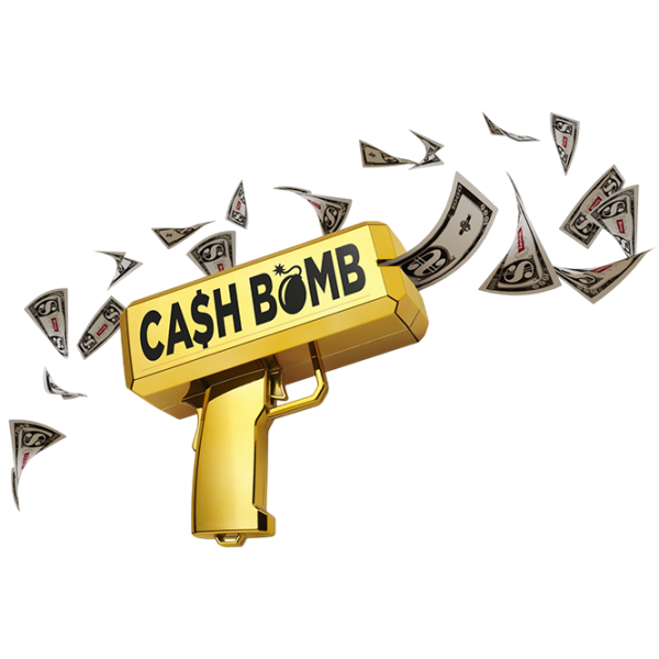 Jucărie interactivă Fantasy Cash Bomb Money Shooting Gun CASHBOMBH Gold Pentru copii, 6+ photo 1