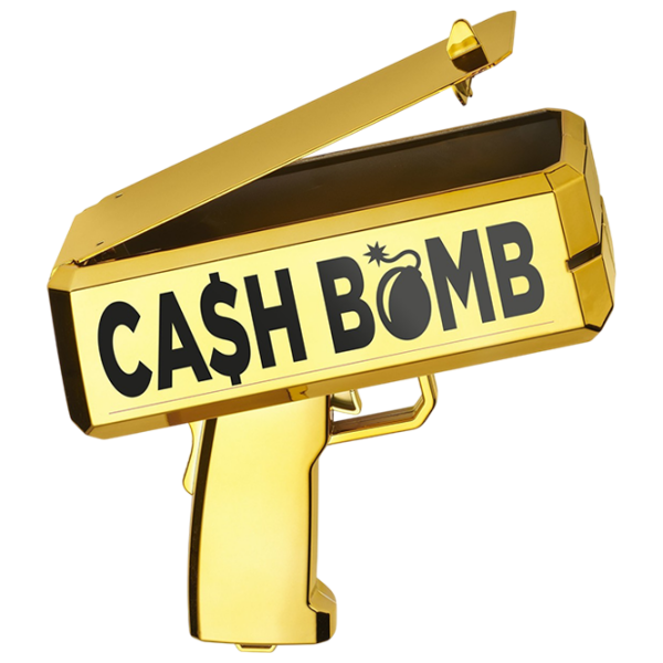 Jucărie interactivă Fantasy Cash Bomb Money Shooting Gun CASHBOMBH Gold Pentru copii, 6+ photo 3