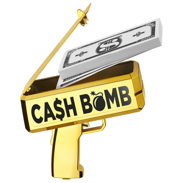 Jucărie interactivă Fantasy Cash Bomb Money Shooting Gun CASHBOMBH Gold Pentru copii, 6+ photo 4