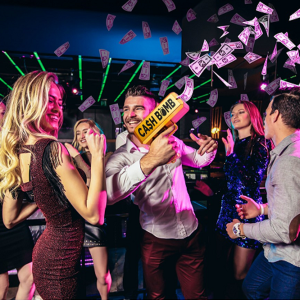 Jucărie interactivă Fantasy Cash Bomb Money Shooting Gun CASHBOMBH Gold Pentru copii, 6+ photo 6