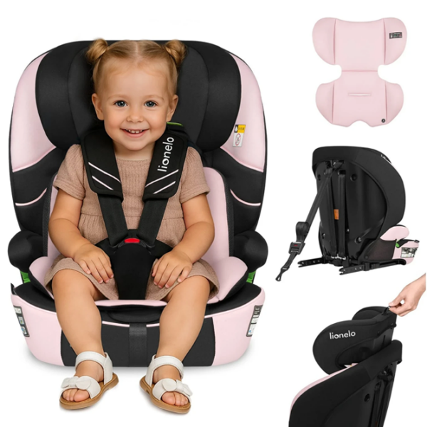 Scaun auto Lionelo Levi Fix LN.226511 Pink 15 luni - 12 ani, 36 kg photo 2