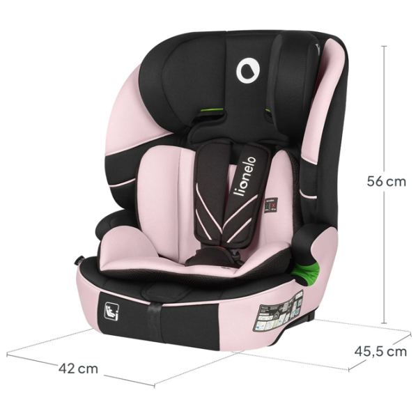 Scaun auto Lionelo Levi Fix LN.226511 Pink 15 luni - 12 ani, 36 kg photo 12