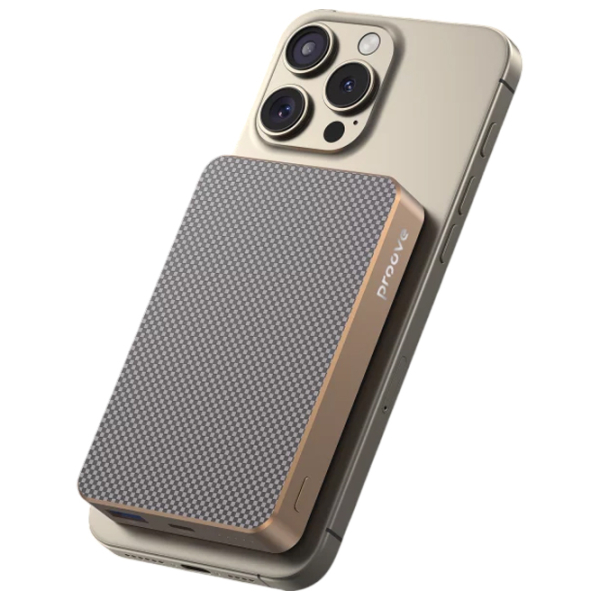 Power Bank 10000 мАч Proove Carbon Slim (22.5 Вт) Светлый бронзовый  photo 4