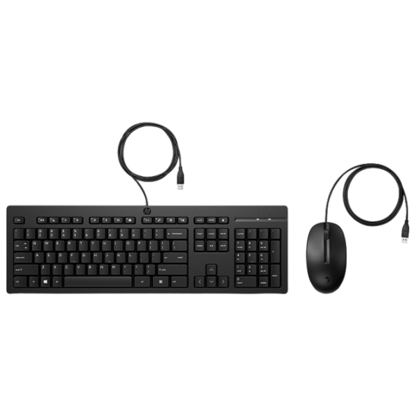 Клавиатура и Мышь HP 225 Kit Черный Для дома и офиса, Проводная photo 1