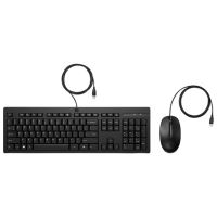 Клавиатура и Мышь HP 225 Kit Черный Для дома и офиса, Проводная