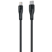 Cablu de alimentare Proove Soft Silicone Lightning / USB Type-C Black 