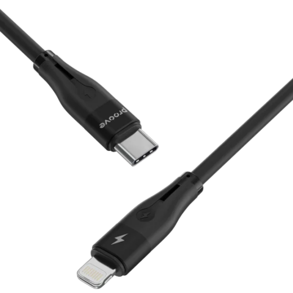 Cablu de alimentare Proove Soft Silicone Lightning / USB Type-C Black  photo 3