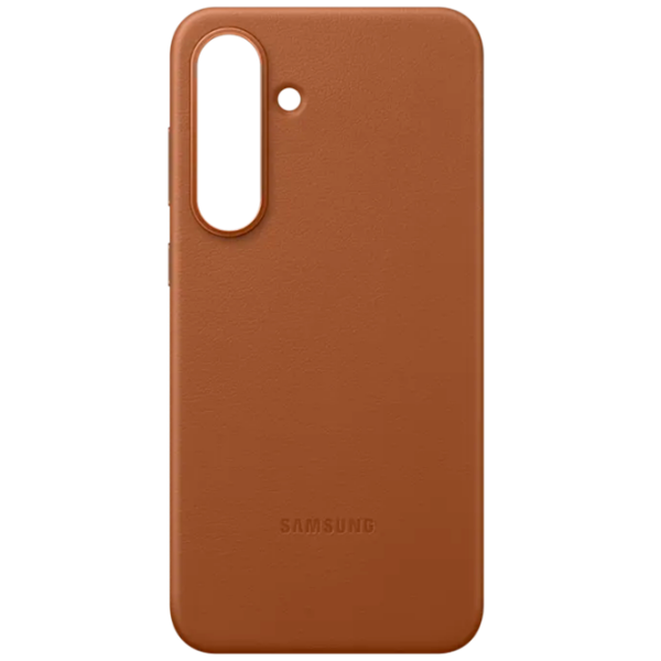 Husă pentru smartphone Samsung Galaxy S25 FE (S731) Brown Samsung, Piele artificială, Back photo 1