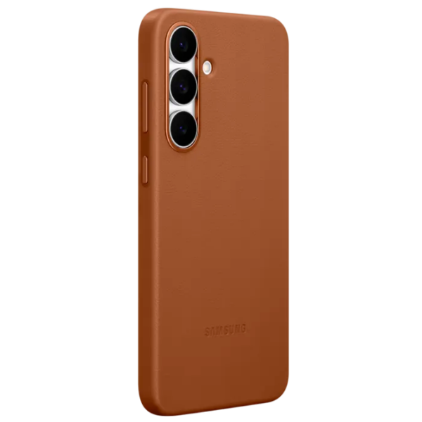 Husă pentru smartphone Samsung Galaxy S25 FE (S731) Brown Samsung, Piele artificială, Back photo 2