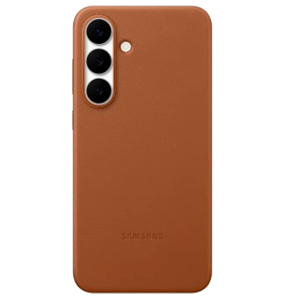 Husă pentru smartphone Samsung Galaxy S25 FE (S731) Brown Samsung, Piele artificială, Back photo 3