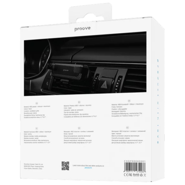 Suport pentru telefon Proove Gravity Pro Air Black  photo 2
