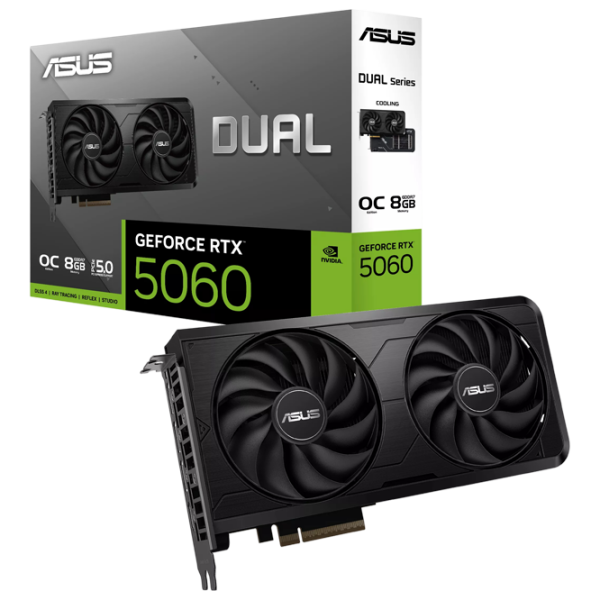 Placă video Asus GeForce RTX 5060 Dual EVO OC Edition 8 GB PCI Express x16 5.0 photo 6