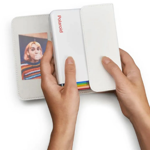 Husă pentru imprimantă Polaroid Hi-Print 2X3 Piele artificială / White photo 3