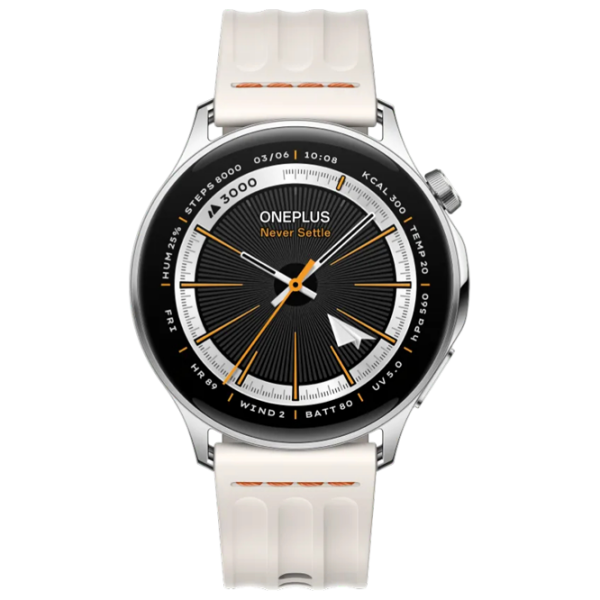 Ceas inteligent OnePlus Watch Lite Silver 1.46" | 45 mm | Oțel inoxidabil/Fluoroelastomer
|  photo 2