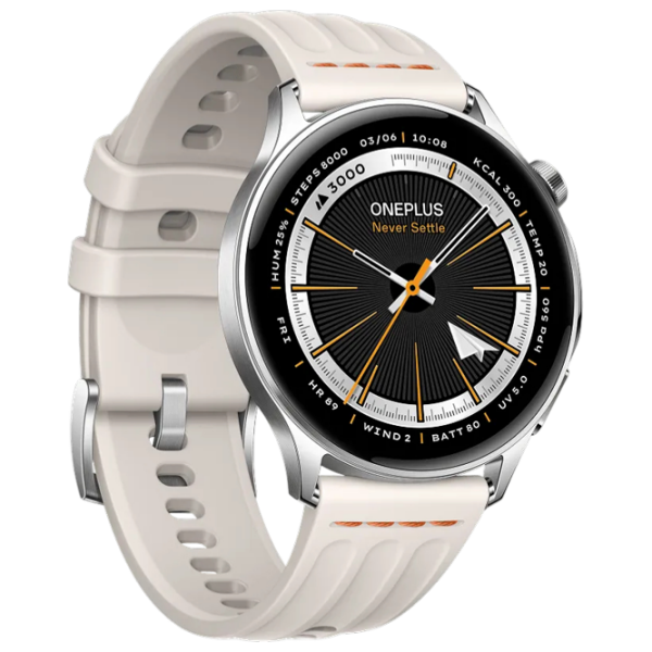 Ceas inteligent OnePlus Watch Lite Silver 1.46" | 45 mm | Oțel inoxidabil/Fluoroelastomer
|  photo 3