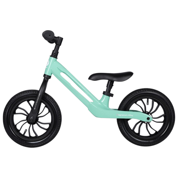 Bicicletă fără pedale Qplay Racer 10" Mint Black Metal / Pentru copii photo 1