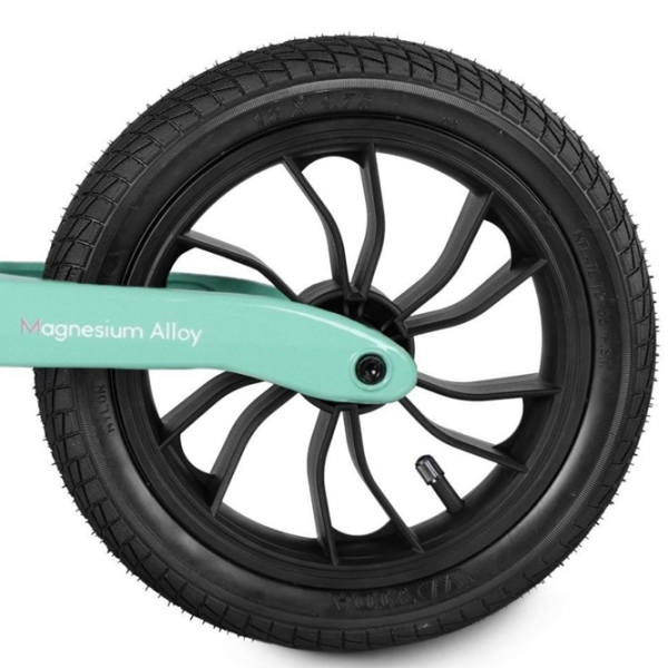 Bicicletă fără pedale Qplay Racer 10" Mint Black Metal / Pentru copii photo 5
