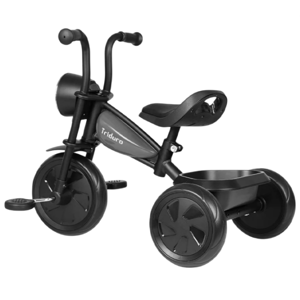 Triciclu Qplay Triduro Black  Metal / Pentru copii photo 2