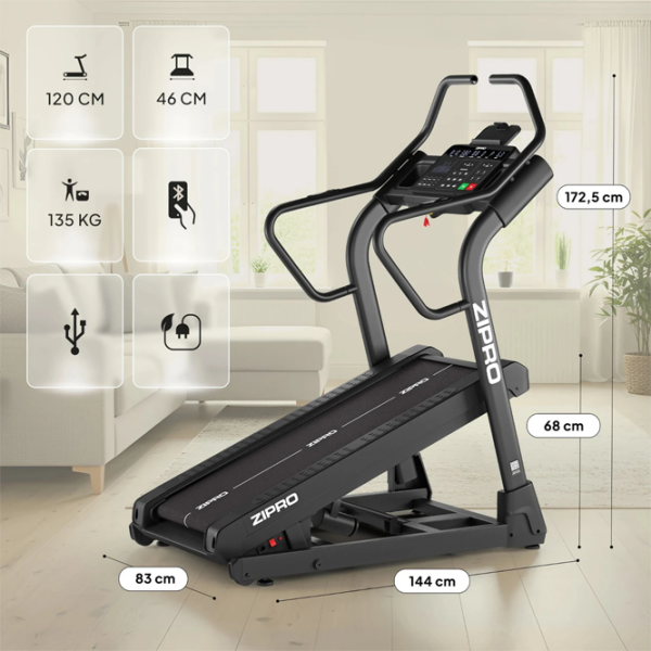 Bandă de alergat Zipro Shred Black 135 kg, 16 km/h photo 6