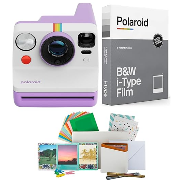 Cameră Foto Instant Polaroid Now Generation 3 + Color Film Bundle + Purple , , f/11 - f/64 photo 6