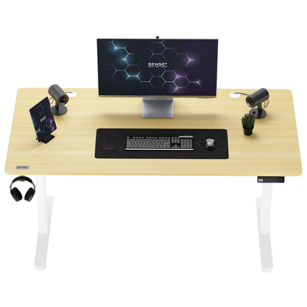Masă gaming SENSE7 Nojo Pine-White  photo 2