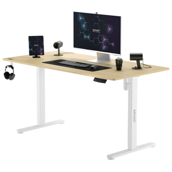 Masă gaming SENSE7 Nojo Pine-White  photo 5