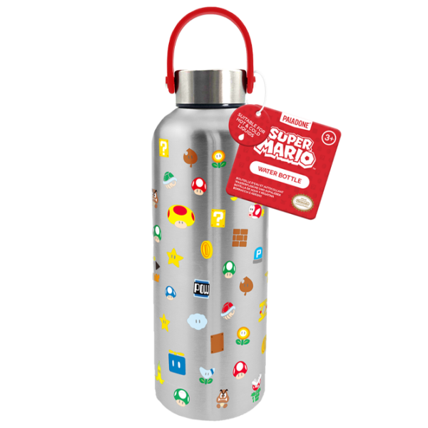 Sticlă pentru apă Paladone Metal Water Bottle with Carry Loop Inox 0.5l photo 1