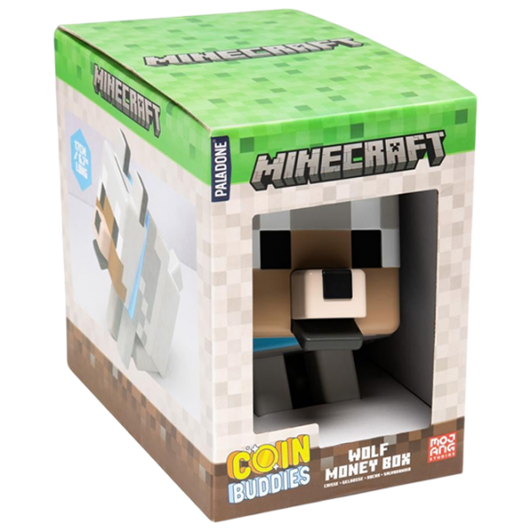  Pușculiță Paladone Wolf Shaped Money Box PP15335MCF Gray Minecraft photo 1