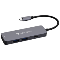 Адаптер Hub Verbatim Essentials USB-C Multiport Hub 4 Port Серый USB Type-C