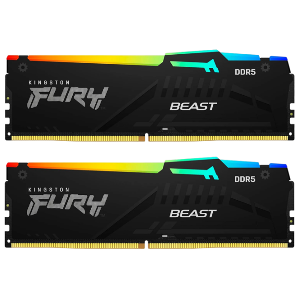 Оперативная память 16 ГБ Kingston FURY Beast RGB KF560C36BBEAK2-16 DIMM, DDR5, 6000 МГц photo 1