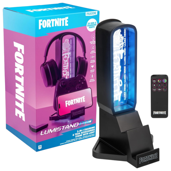 Lampă de masă Paladone Fortnite Desk Headphone Stand Black Rețea photo 5