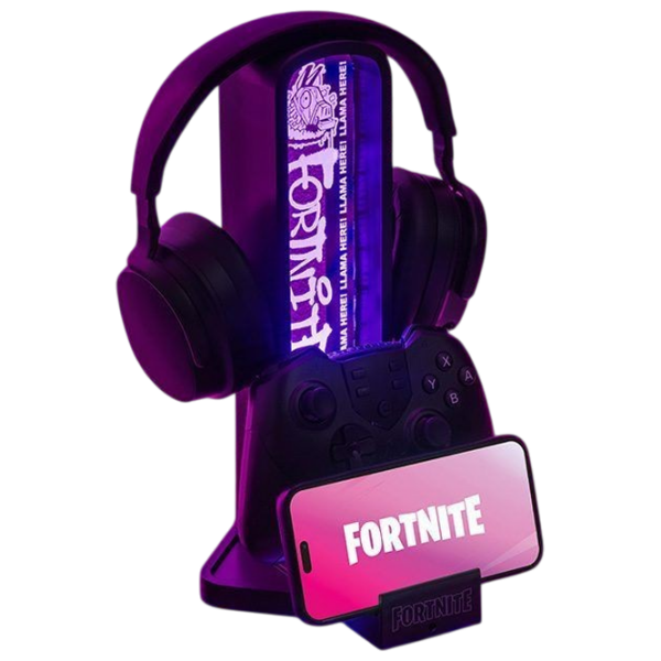 Lampă de masă Paladone Fortnite Desk Headphone Stand Black Rețea photo 7
