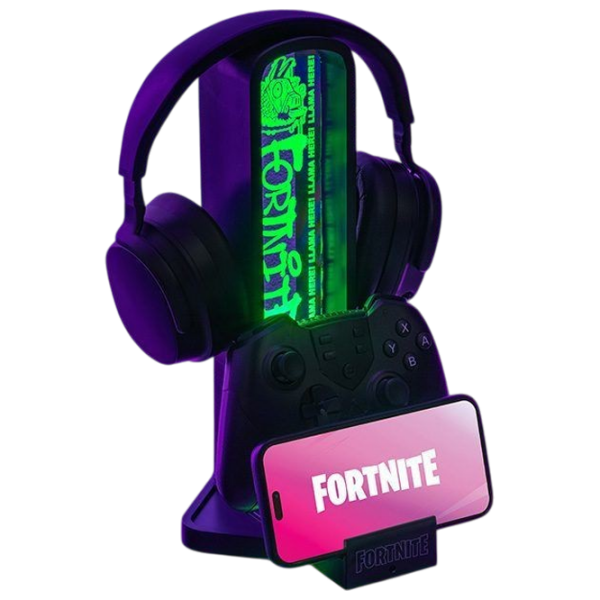 Lampă de masă Paladone Fortnite Desk Headphone Stand Black Rețea photo 9