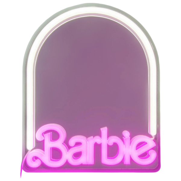 Lampă LED Paladone Barbie Wall Mountable LED Neon Mirror White Rețea photo 1