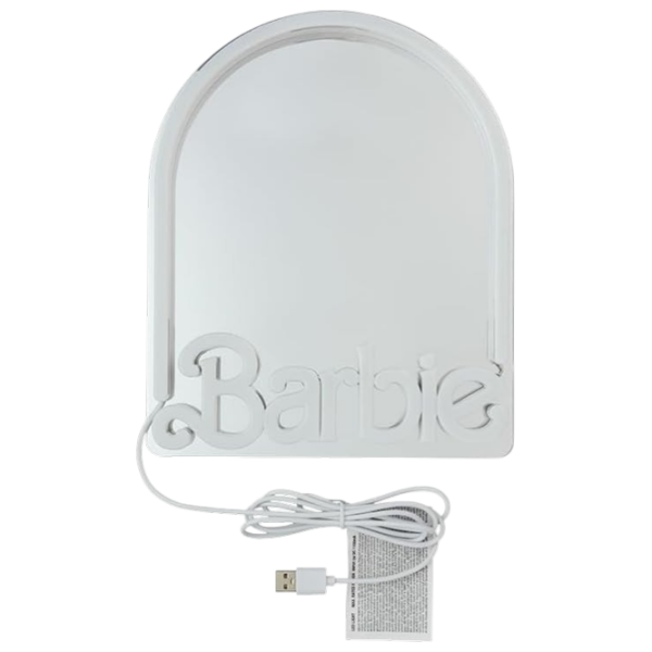 Lampă LED Paladone Barbie Wall Mountable LED Neon Mirror White Rețea photo 3