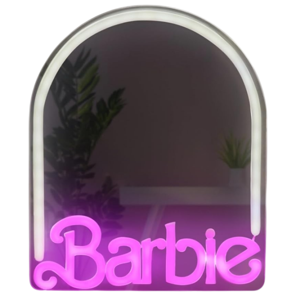 Lampă LED Paladone Barbie Wall Mountable LED Neon Mirror White Rețea photo 4