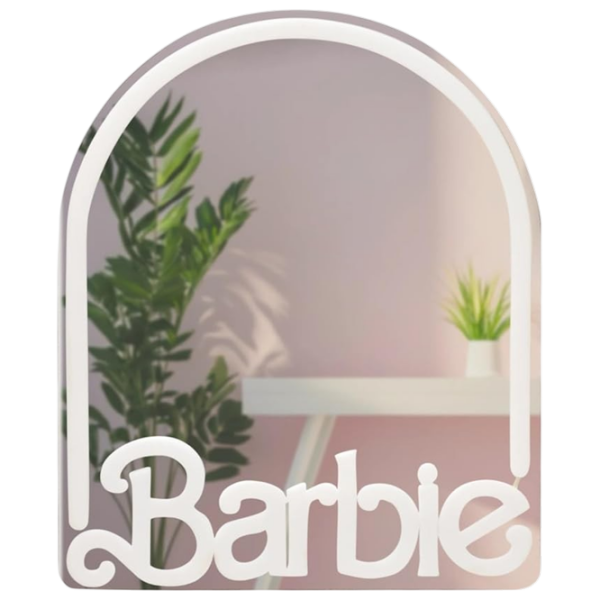Lampă LED Paladone Barbie Wall Mountable LED Neon Mirror White Rețea photo 5
