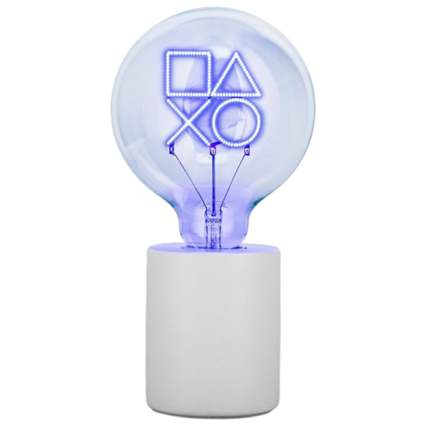 Lampă de masă Paladone Playstation LED Neon Bulb White Rețea photo 2