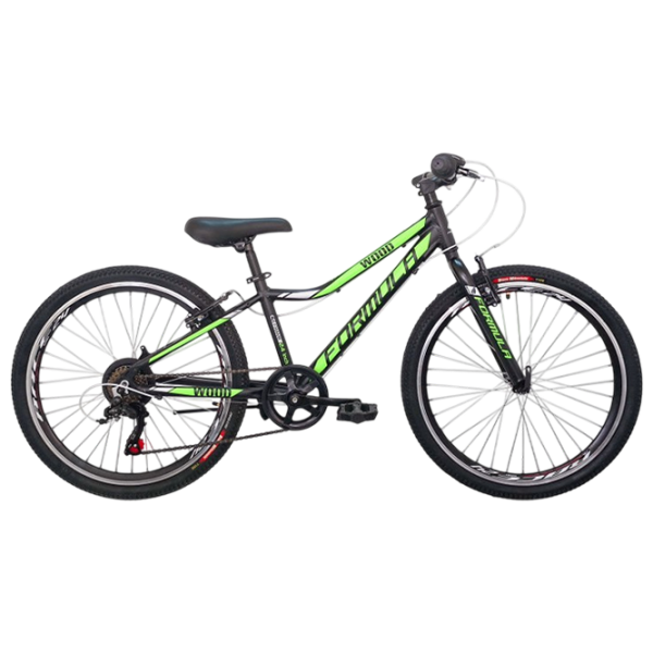 Bicicletă Formula Wood 24 Vbr 24" 12.5" Black Green Aluminiu / Pentru copii photo 1