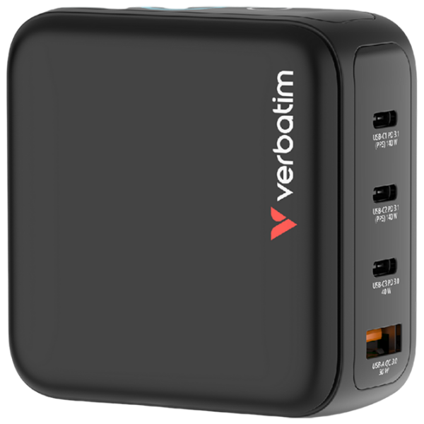 Сетевой адаптер Verbatim Mini GaN Черный  photo 3