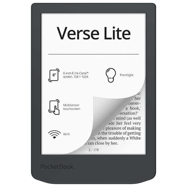 Электронная книга Pocketbook Verse Lite 8 ГБ Серый  photo 1